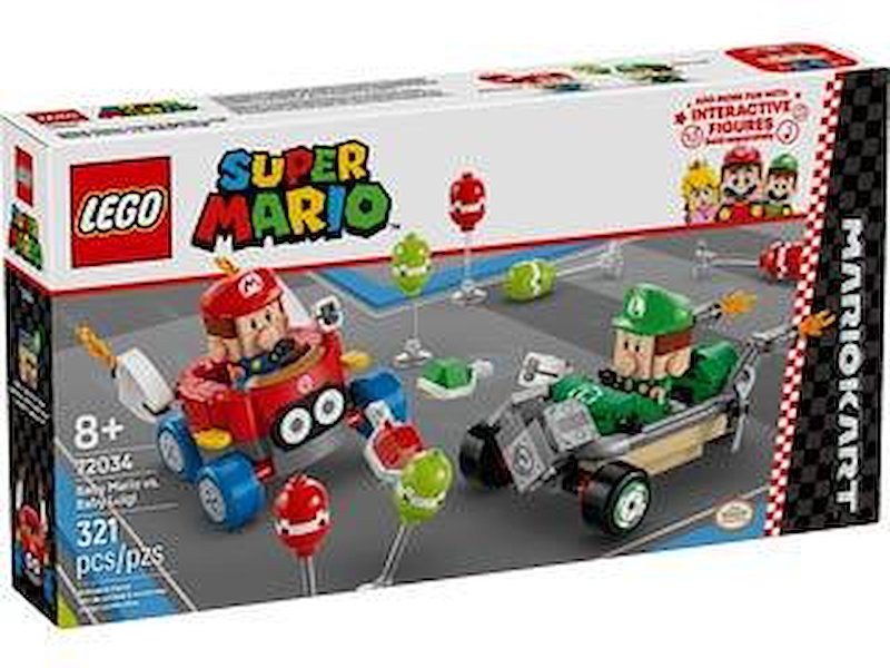 Lego - Super Mario Mario Kart Baby Mario Baby Luigi 72034, Multicolore
