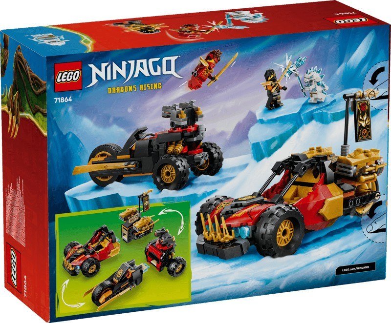 Lego - Veicoli Combinati Di Kai E Cole - 71864, Multicolore