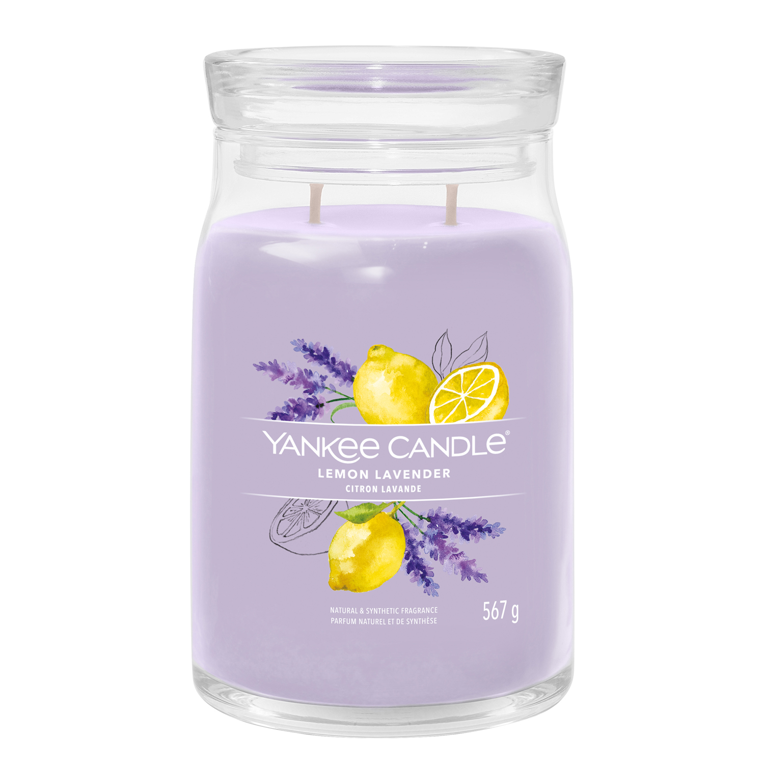 Lemon Lavender, candela in giara grande Yankee Candle