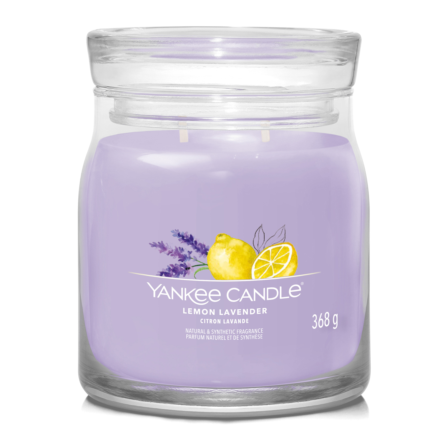 Lemon Lavender, candela in giara media Yankee Candle