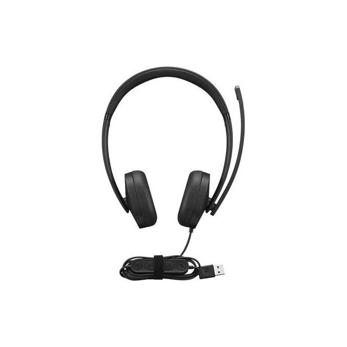 Lenovo 4XD1P83425 Cuffie PC Stereo Cablate USB-A con Microfono a Braccetto Cancellazione Rumore Plug and Play colore Nero Lenovo 4XD1P83425 Cuffie PC Stereo Cablate USB-A con Microfono a Braccetto Cancellazione Rumore Plug and Play colore Nero