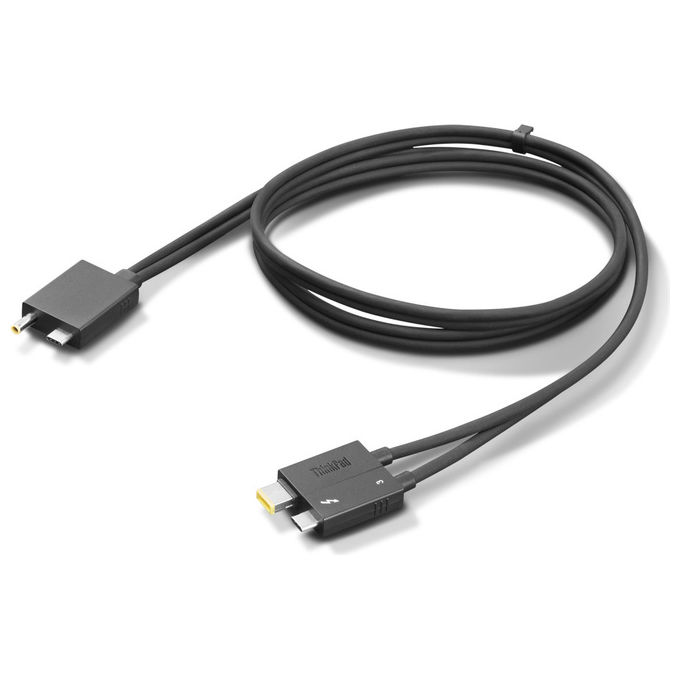 Lenovo cavo split Thunderbolt 4 ThinkPad WorkStation Dock 40 Gbit-s 0,7 m USB-C e Slim Tip nero 4X91K16970