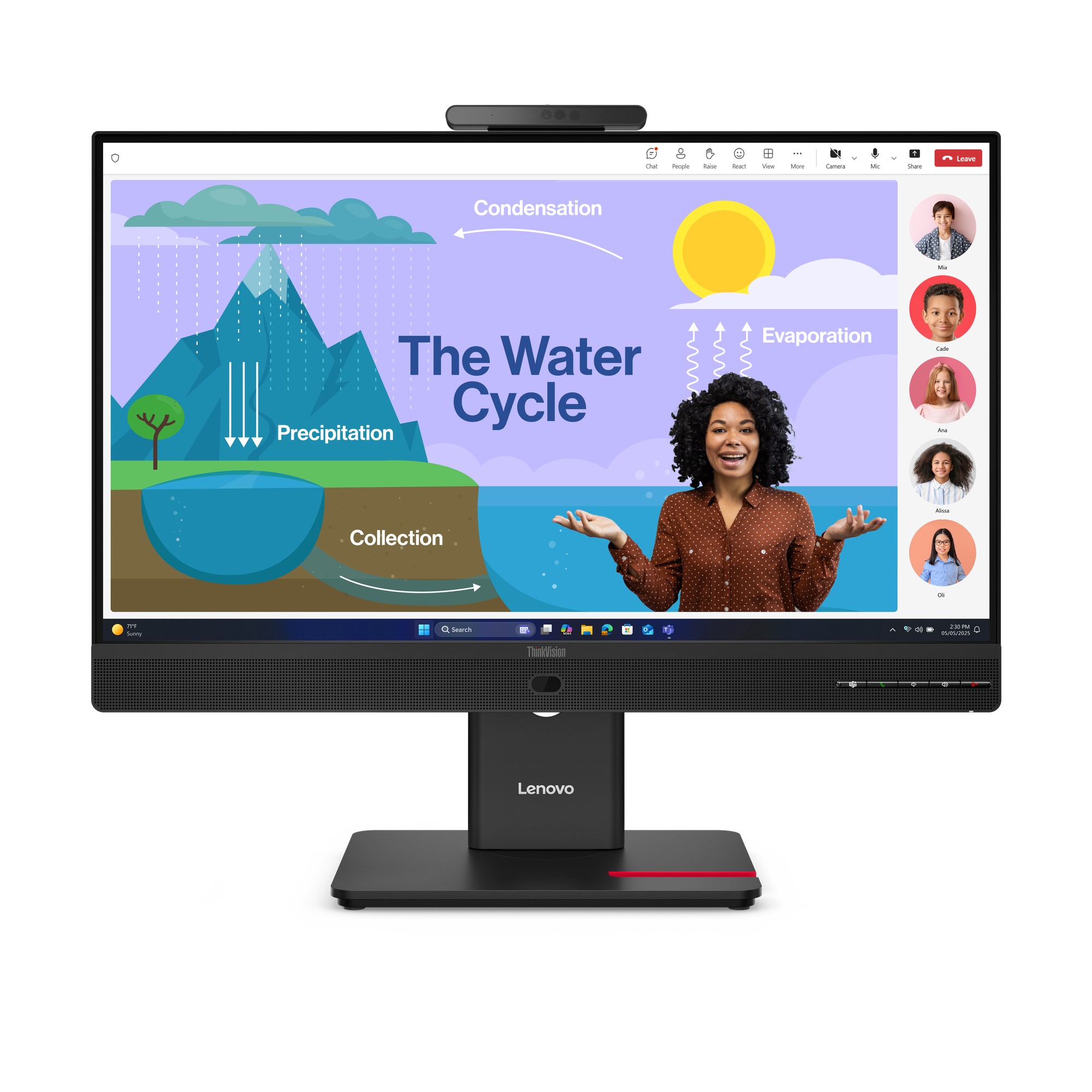 Lenovo Monitor 238 Led Ips 16:9 Fhd 6 Ms 250 Cdm Pivot Usb-C Dock Webcam Dp/Hdmi Multimediale T24D-4V