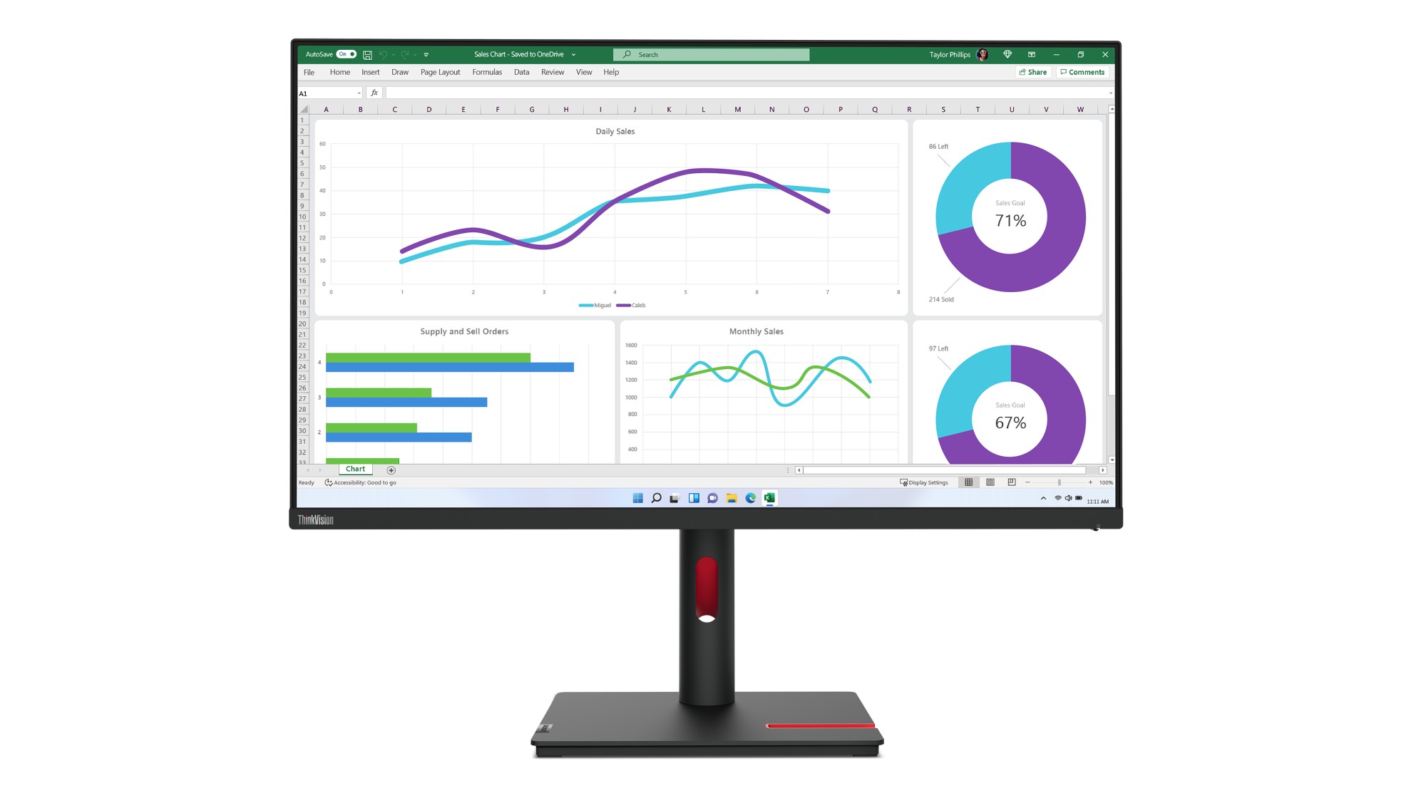 Lenovo Monitor 32 Led Ips 16:9 Qhd 4Ms 350 Cdm Pivot Dp/Hdmi Usb-C Dock T32H-30