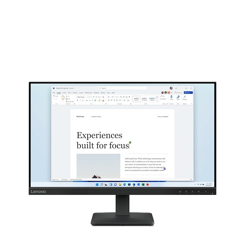 Lenovo - Monitor Wled Fhd 23,8" L244e-raven Black