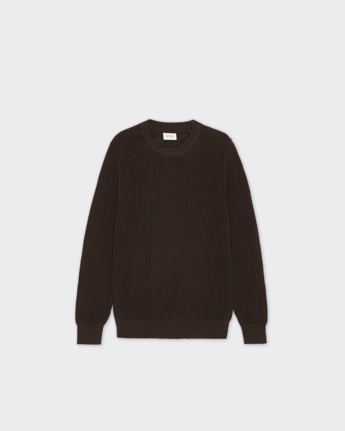 Les Deux Crewneck Knit Rib Mole Brown