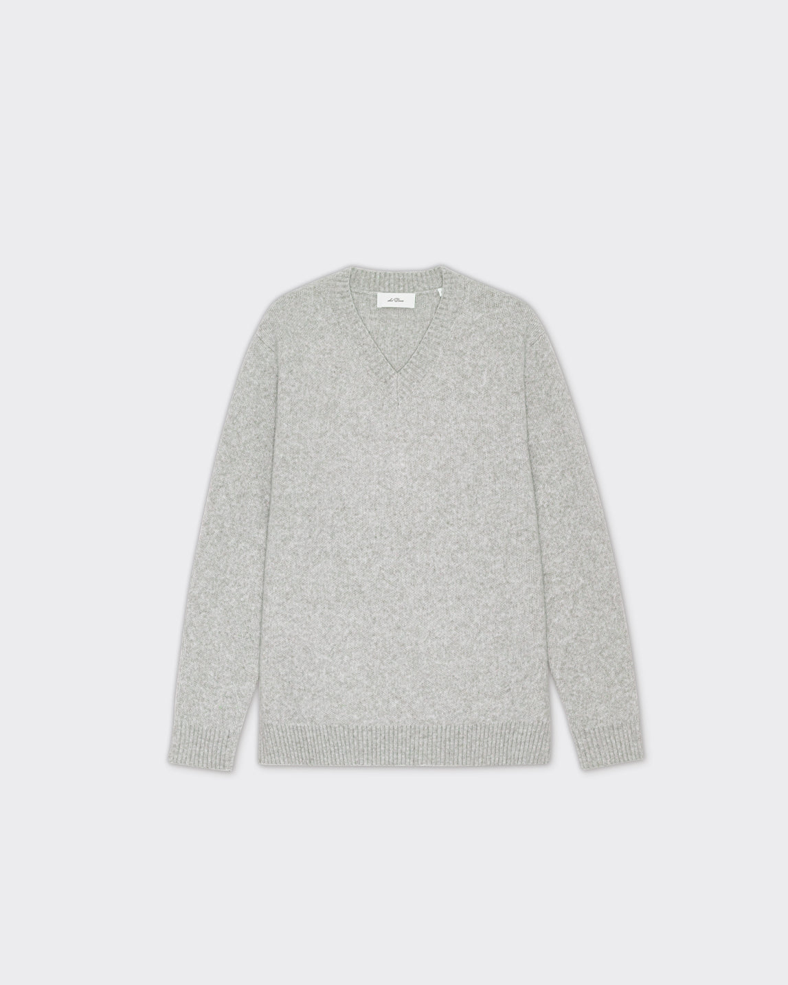 Les Deux Crewneck V-Neck Grey Melange