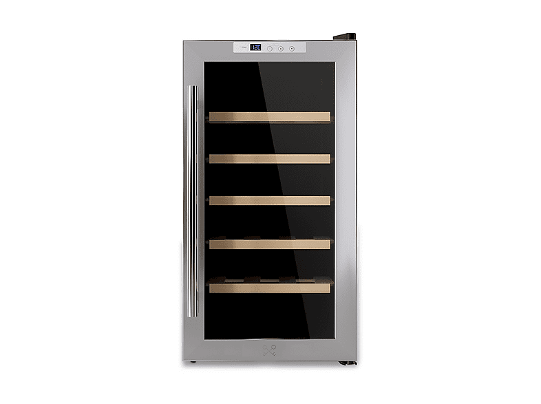 LES PETITS CHAMPS CAVC18 CANTINETTA, 18 bottiglie, 5 ripiani, dimensoni: L 34,6 cm, A 66,8 P 47,5 temperatura massima °C, minima 11 Argento, classe G