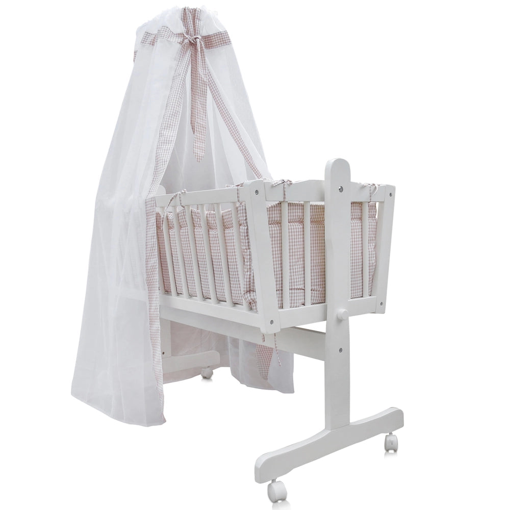 Lettino per bambini Bianco 102.5 x 140 cm con ruote Vitalispa