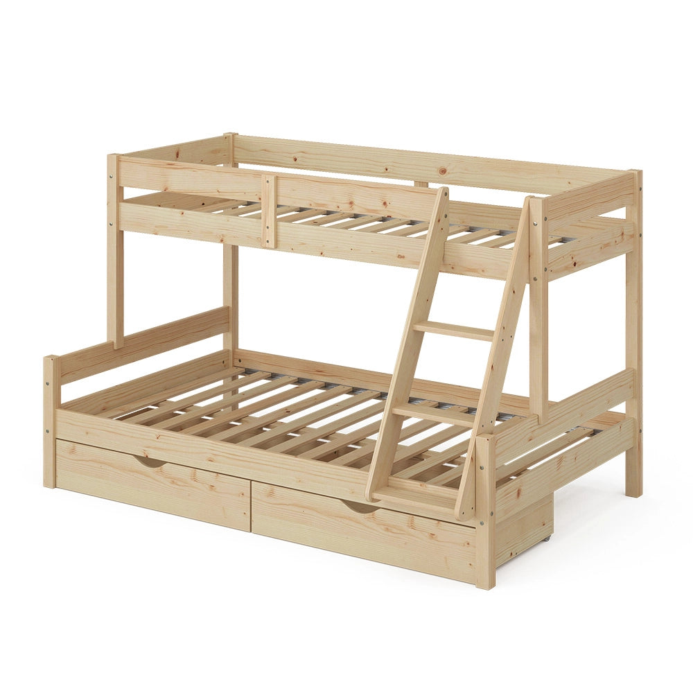Letto a castello Everest Legno 120x200 / 80x200 cm con cassetti Vitalispa