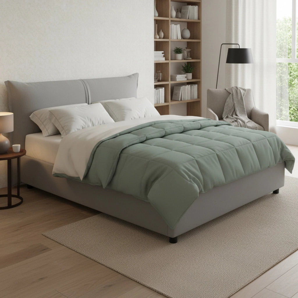 Letto Matrimoniale Aldus, Letto Matrimoniale Materasso Incluso Made in Italy, Grigio