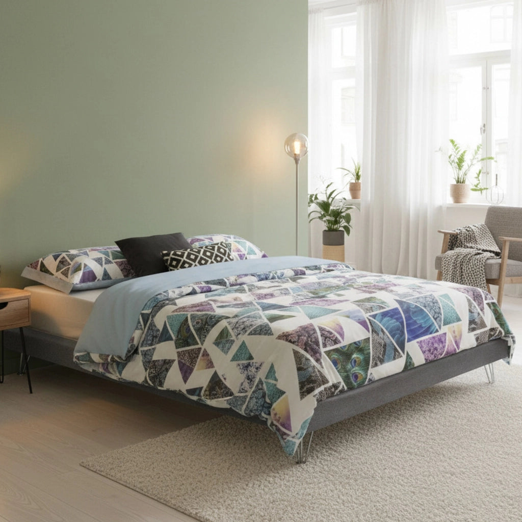 Letto matrimoniale Arbatrax, Letto fisso in tessuto con piedini, Made in Italy, adatto per materasso cm 160x190, Grigio