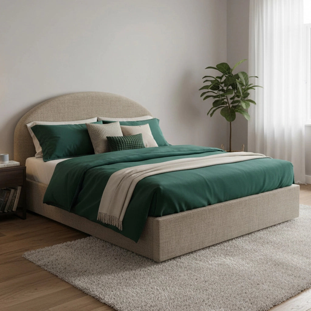 Letto Matrimoniale Melanite, Letto Matrimoniale Materasso Incluso Made in Italy, Grigio Tortora