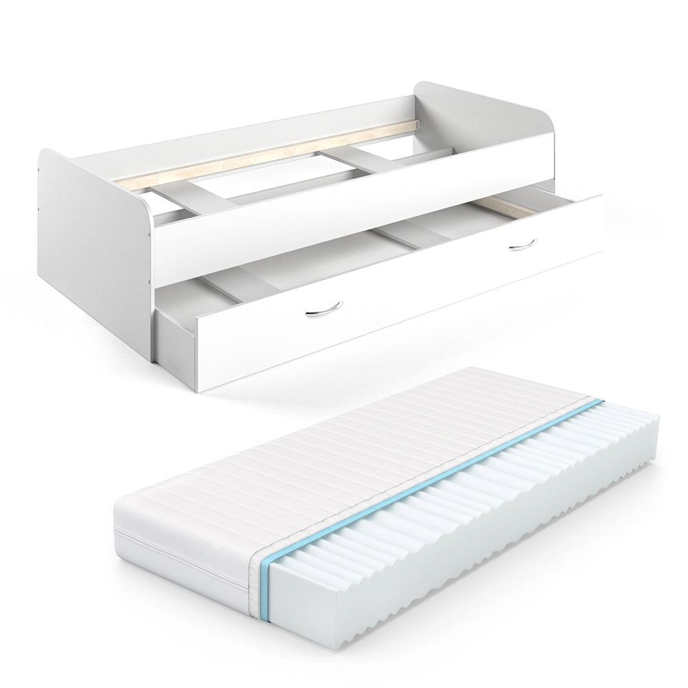 Letto per bambini Enzo Bianco 90x200 cm con materasso Vitalispa