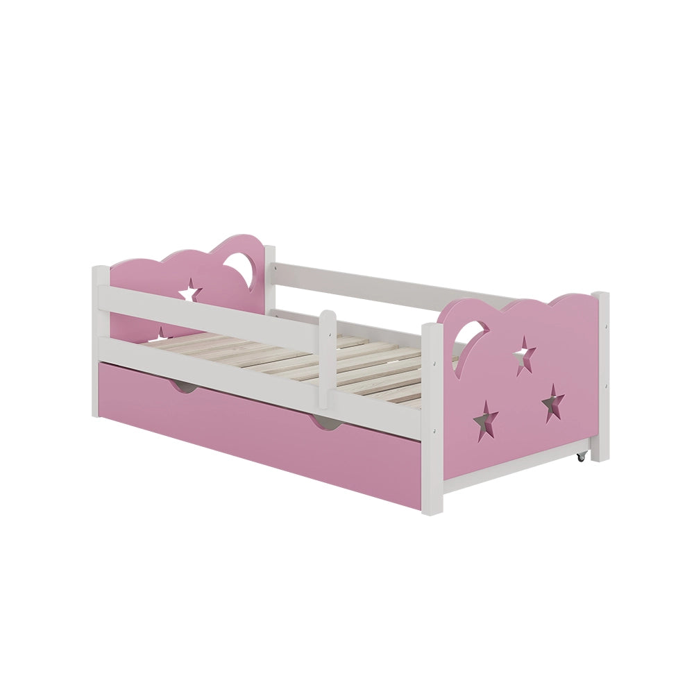 Letto per bambini Jessica rosa 70x140 cm con cassetto, senza materasso Vitalispa