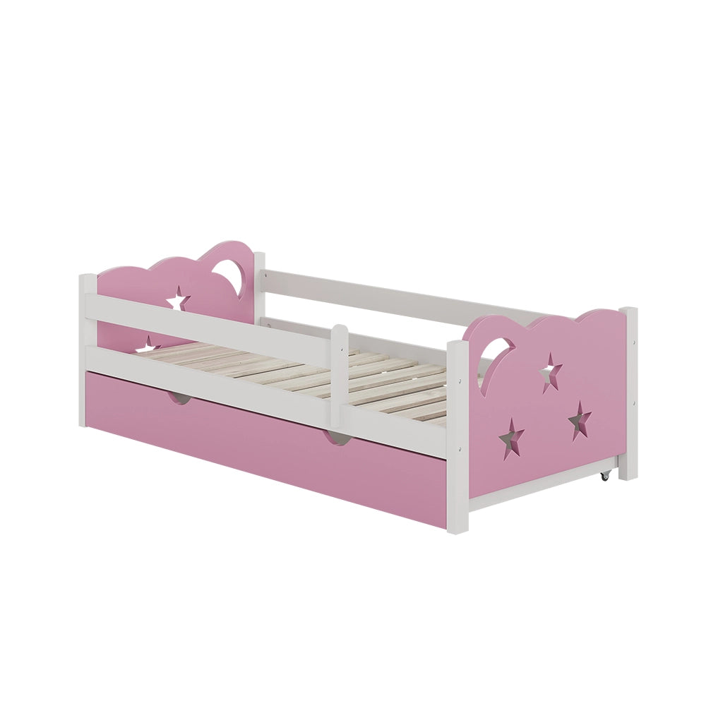 Letto per bambini Jessica rosa 80x160 cm con cassetto, senza materasso Vitalispa