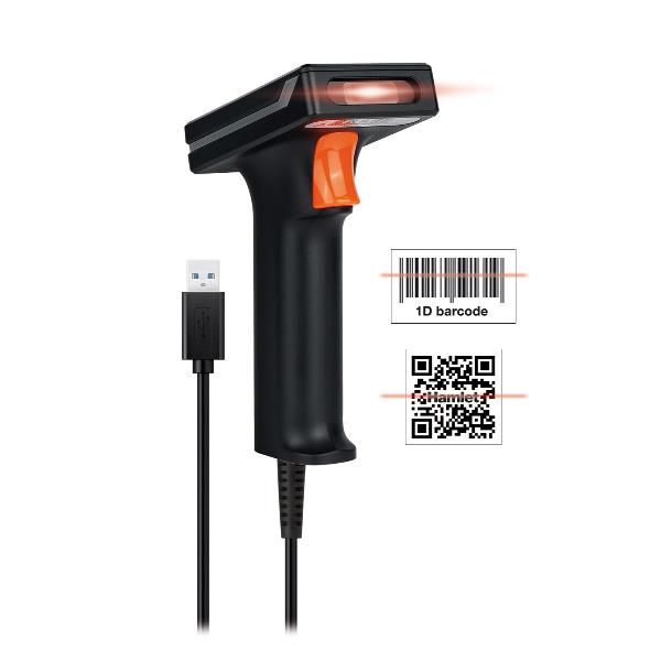 Lettore barcode per codici lineari e bidimensionali Black HBCS2D120U