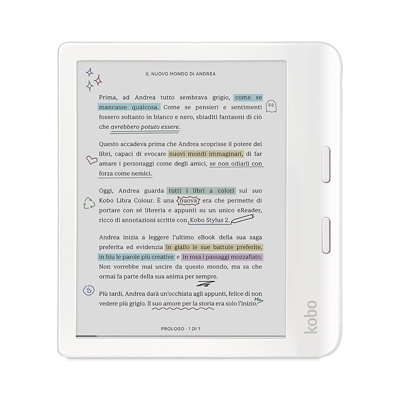 Lettore E-Book KOBO Libra Colour, Bianco