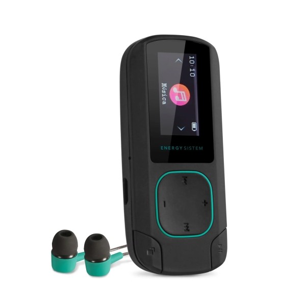 Lettore MP3 Energy Sistem Jade - 8 GB - Bluetooth 5.3 - Schermo LCD - Pulsanti a sfioramento - Radio FM - Registratore vocale con microfono integrato - Lettore MicroSD fino a 64 GB - Grigio