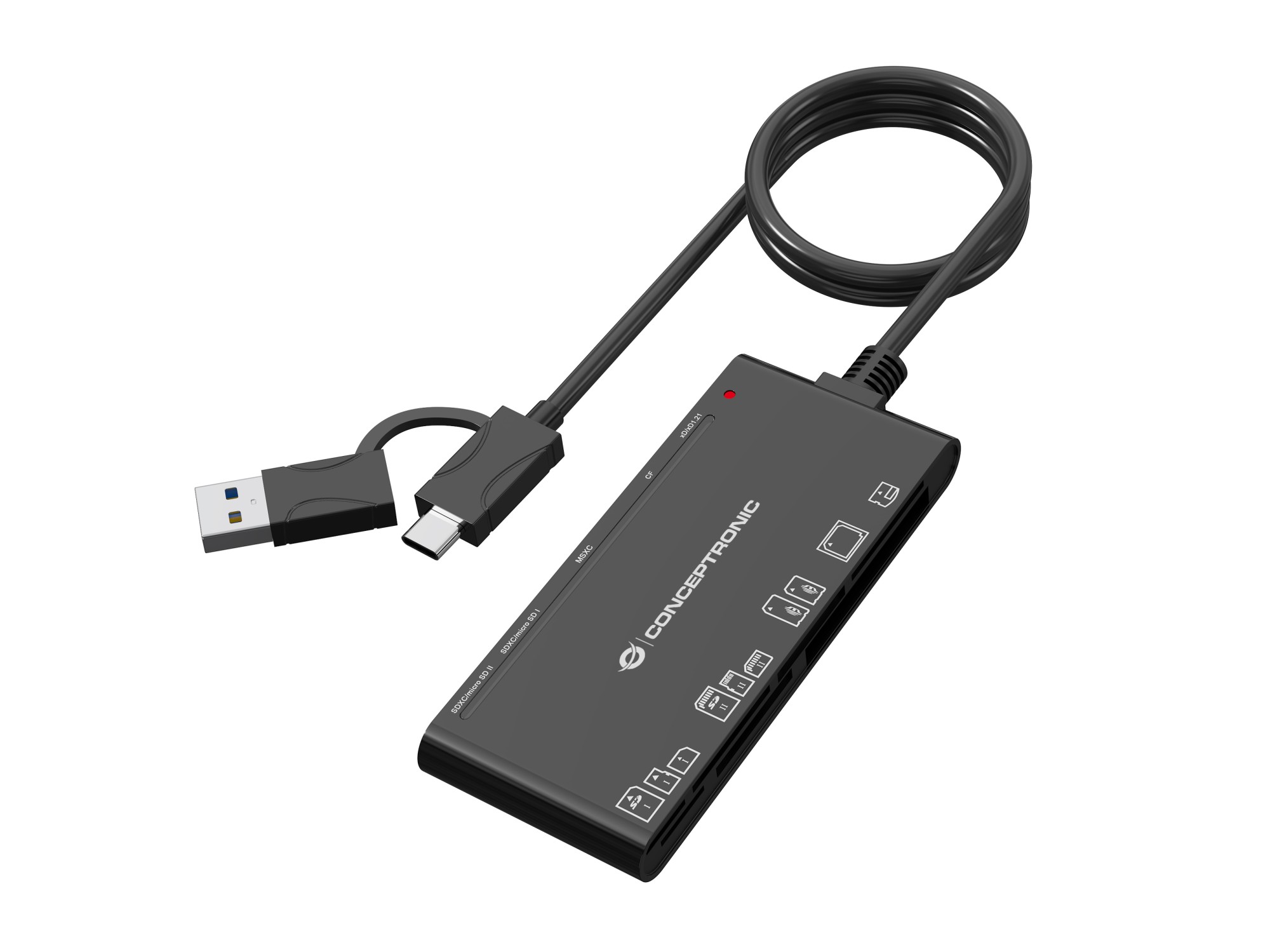 Lettore Schede Usb 3.0 7In1 Bk 2*Sd2*Micro Sd/T-FlashMsCfXd Lettore Schede Usb 3.0 7In1 Bk 2*Sd2*Micro Sd/T-FlashMsCfXd