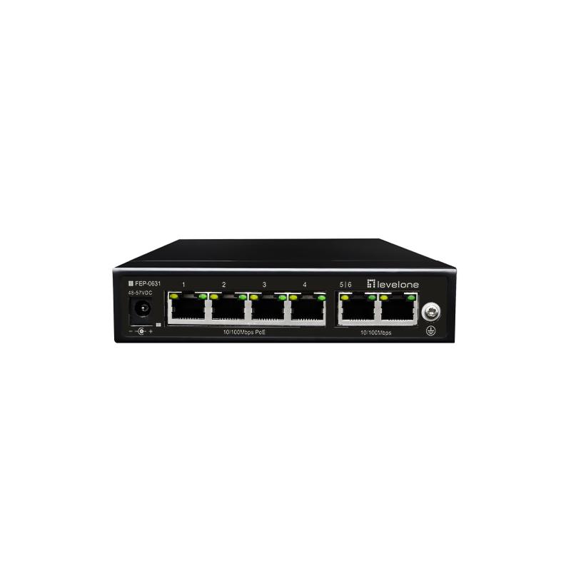 Levelone fep-0631 switch di rete fast ethernet (10/100) supporto power over ethernet (poe) nero Levelone fep-0631 switch di rete fast ethernet (10/100) supporto power over ethernet (poe) nero