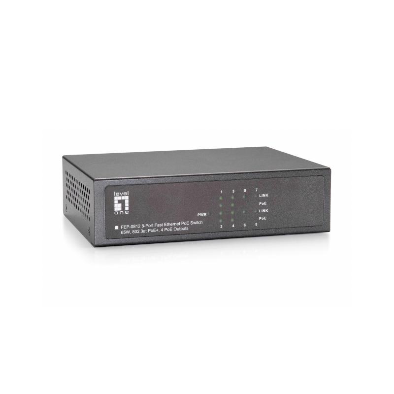 Levelone fep-0812 switch di rete fast ethernet (10/100) supporto power over ethernet (poe) nero Levelone fep-0812 switch di rete fast ethernet (10/100) supporto power over ethernet (poe) nero