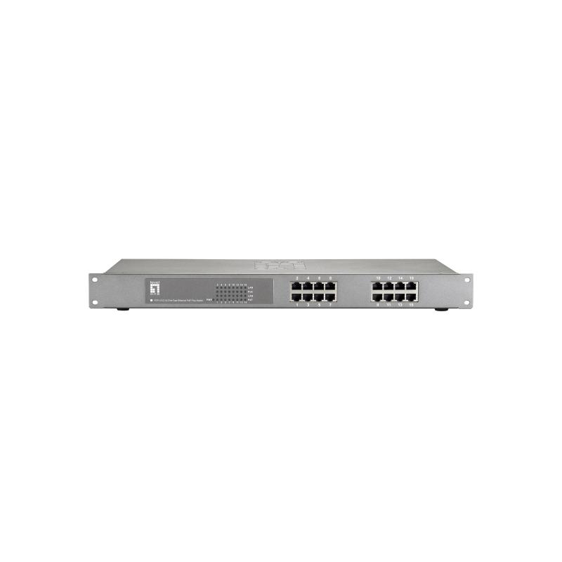 Levelone fep-1612w120 switch di rete fast ethernet (10/100) supporto power over ethernet (poe) grigio