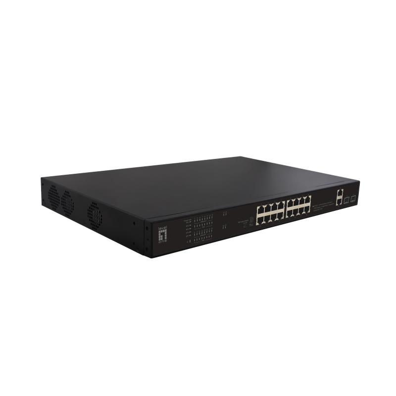 Levelone fgp-2031 switch di rete non gestito fast ethernet (10/100) supporto power over ethernet (poe) 1u nero