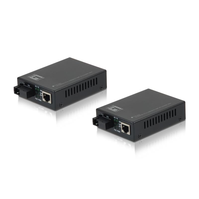Levelone fvt-2202 convertitore multimediale di rete 100 mbit/s nero