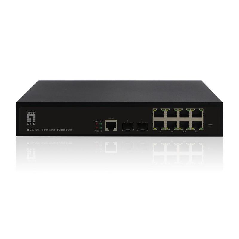 Levelone gel-1061 switch di rete gestito l2 gigabit ethernet (10/100/1000) nero