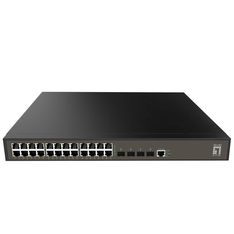 Levelone gel-2871 switch di rete gestito l2+ gigabit ethernet (10/100/1000) 1u nero