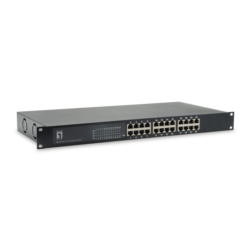 Levelone gep-2421w630 switch di rete non gestito gigabit ethernet (10/100/1000) supporto power over ethernet (poe) nero Levelone gep-2421w630 switch di rete non gestito gigabit ethernet (10/100/1000) supporto power over ethernet (poe) nero