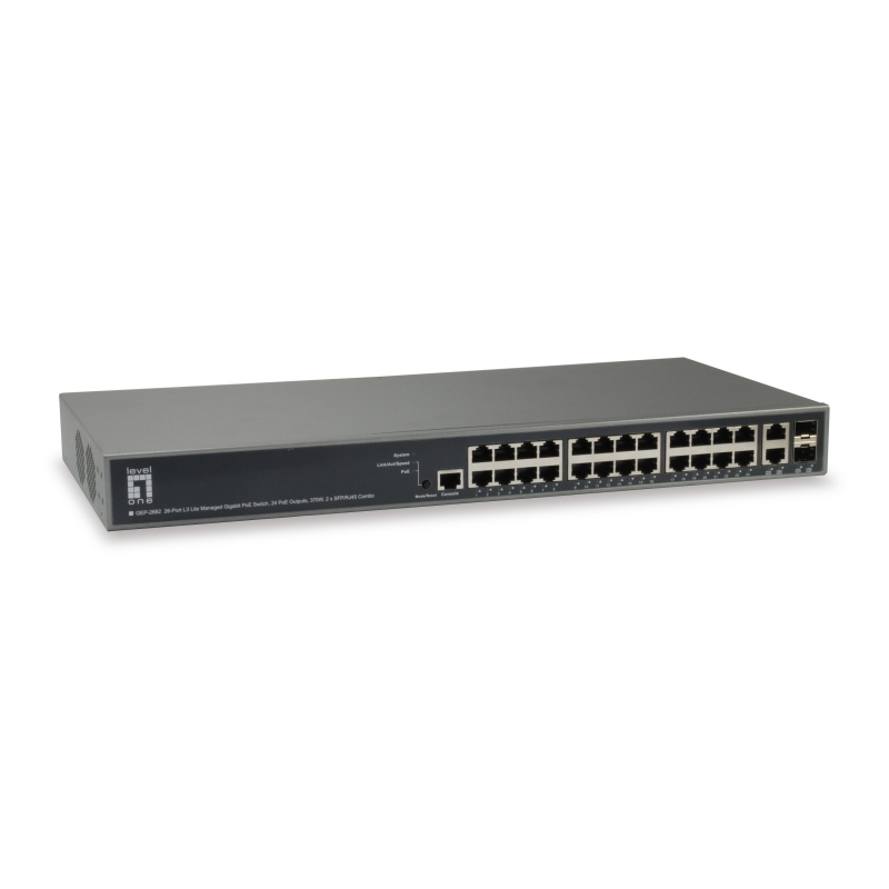Levelone gep-2682 switch di rete gestito l3 gigabit ethernet (10/100/1000) supporto power over ethernet (poe)
