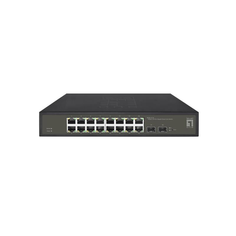 Levelone ges-2118 switch di rete gestito l2 gigabit ethernet (10/100/1000) nero Levelone ges-2118 switch di rete gestito l2 gigabit ethernet (10/100/1000) nero