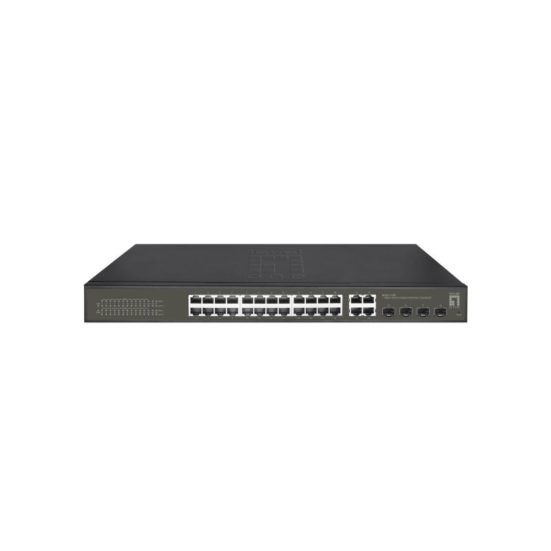 Levelone ges-2128p switch di rete gestito l2 gigabit ethernet (10/100/1000) supporto power over ethernet (poe) nero