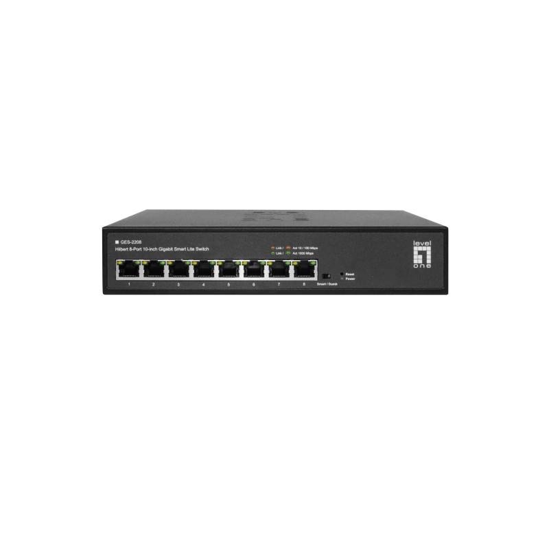 Levelone ges-2208 switch di rete gestito l2 gigabit ethernet (10/100/1000) nero Levelone ges-2208 switch di rete gestito l2 gigabit ethernet (10/100/1000) nero