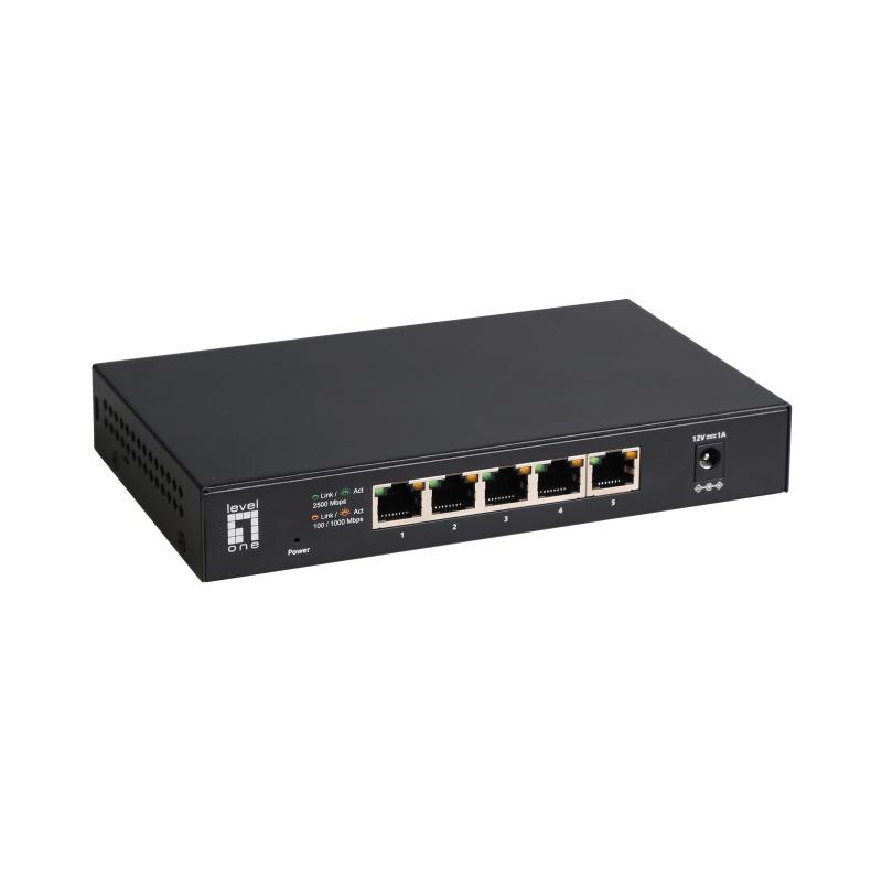 Levelone geu-0525 switch di rete non gestito 2.5g ethernet (100/1000/2500) nero