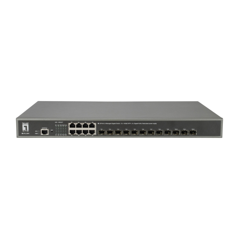 Levelone gtl-2091 switch di rete gestito l3 gigabit ethernet (10/100/1000) grigio Levelone gtl-2091 switch di rete gestito l3 gigabit ethernet (10/100/1000) grigio