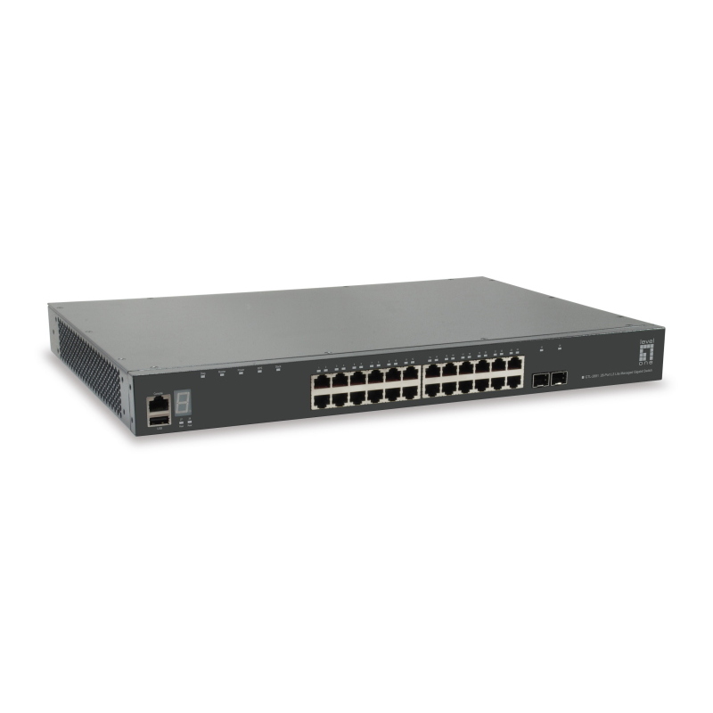 Levelone gtl-2881 switch di rete gestito l3 gigabit ethernet (10/100/1000) grigio