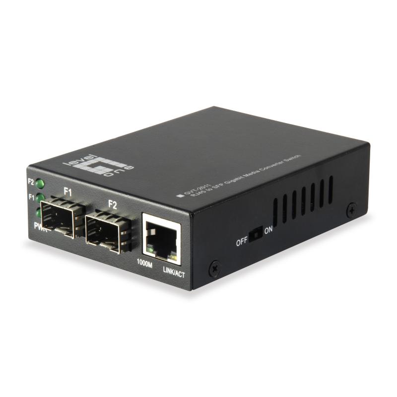 Levelone gvt-2011 convertitore multimediale di rete 1000 mbit/s grigio