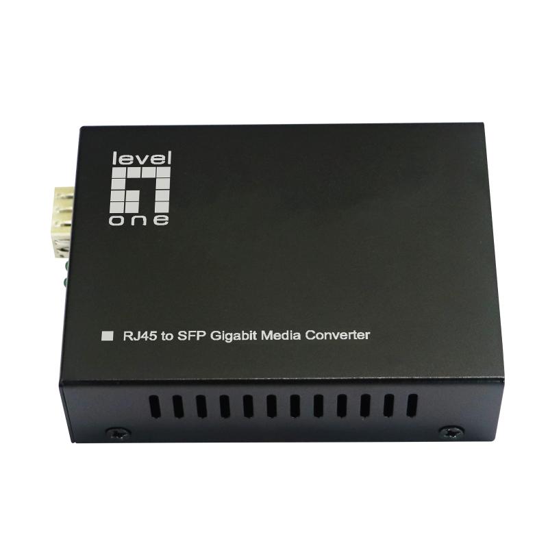 Levelone gvt-2015 convertitore multimediale di rete 1000 mbit/s modalità multipla, modalità singola nero