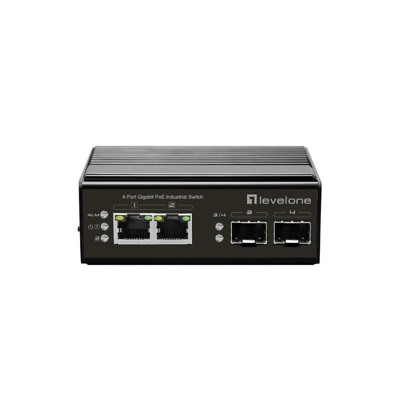 Levelone igp-0432 switch di rete non gestito gigabit ethernet (10/100/1000) supporto power over ethernet (poe) nero