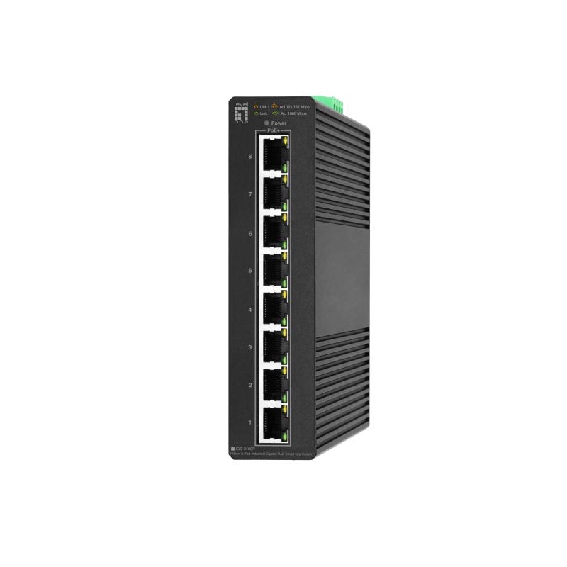Levelone igs-2108p switch di rete gestito l2 gigabit ethernet (10/100/1000) supporto power over ethernet (poe) nero