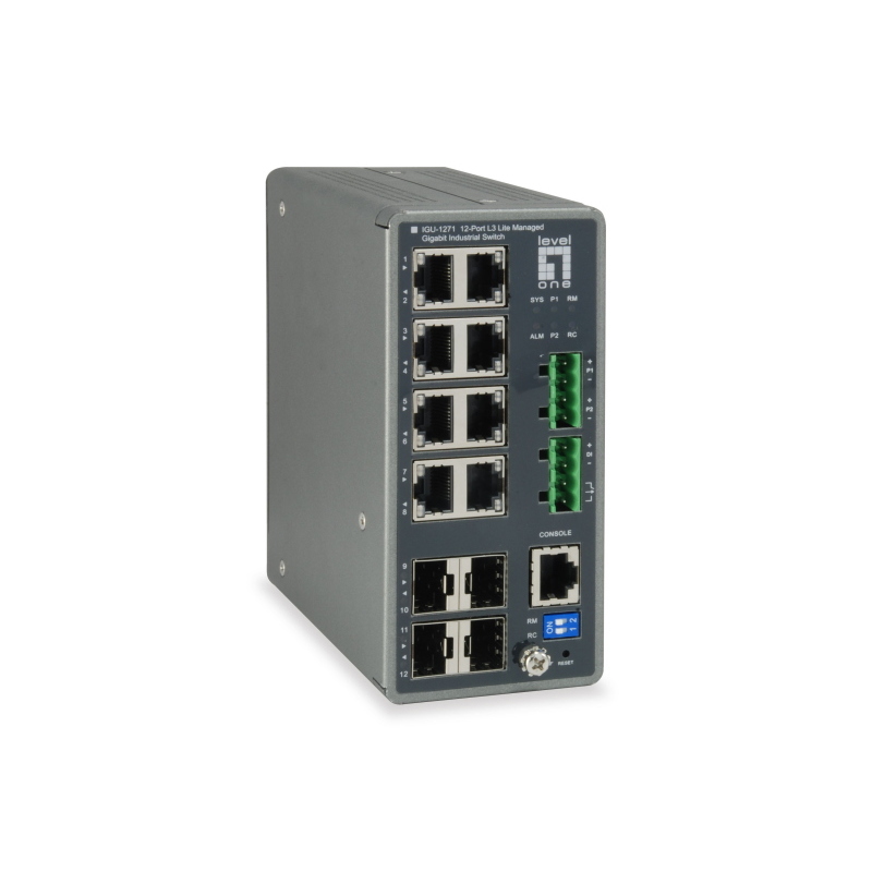 Levelone igu-1271 switch di rete gestito l3 gigabit ethernet (10/100/1000) grigio Levelone igu-1271 switch di rete gestito l3 gigabit ethernet (10/100/1000) grigio