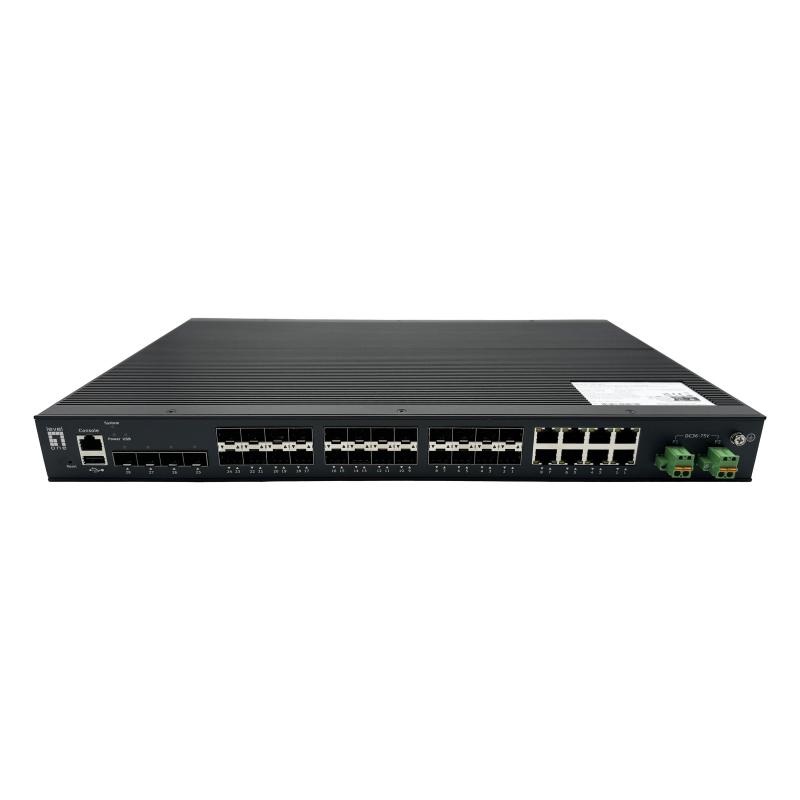 Levelone igu-2872 switch di rete gestito l2+ nero Levelone igu-2872 switch di rete gestito l2+ nero