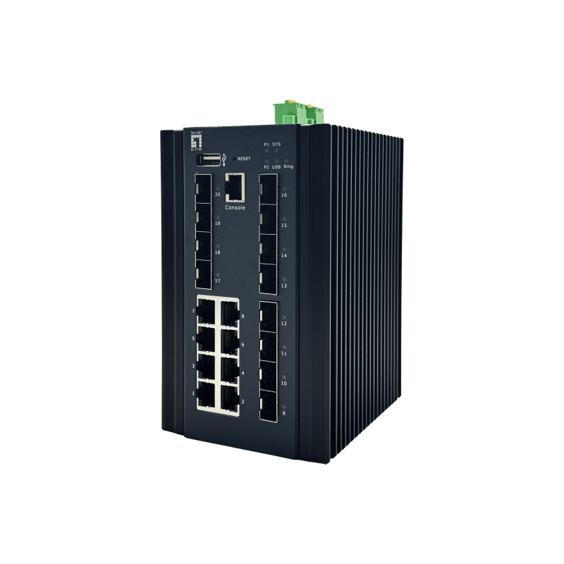 Levelone igx-2072 switch di rete gestito l2+ gigabit ethernet (10/100/1000) nero