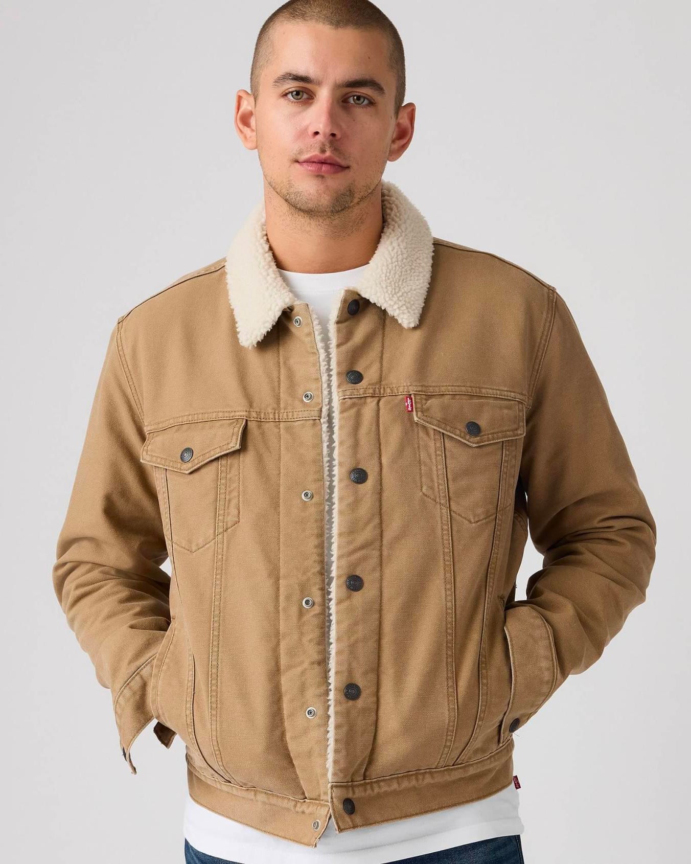 Levi's Giacca Sheroa Type 3 Trucker Ermine Browns
