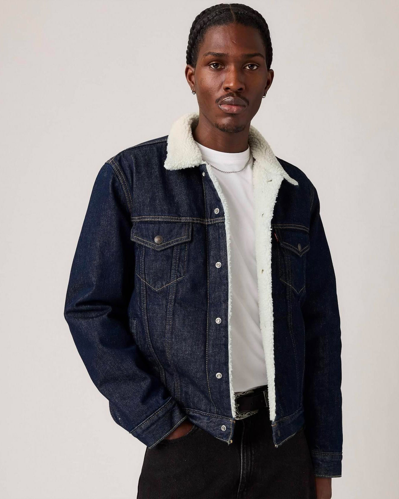 Levi's Giacca Sherpa Type 3 Trucker Give It Dark Indigo