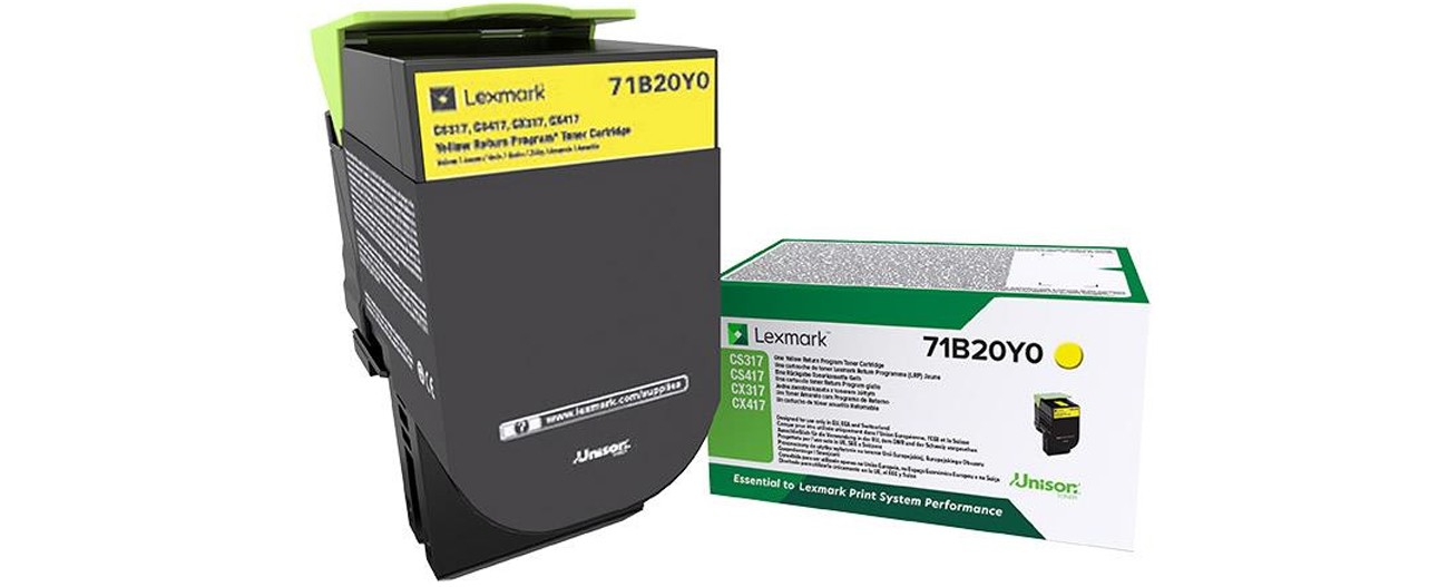 Lexmark 71B20Y0 cartuccia toner 1 pz Originale Giallo Lexmark 71B20Y0 cartuccia toner 1 pz Originale Giallo