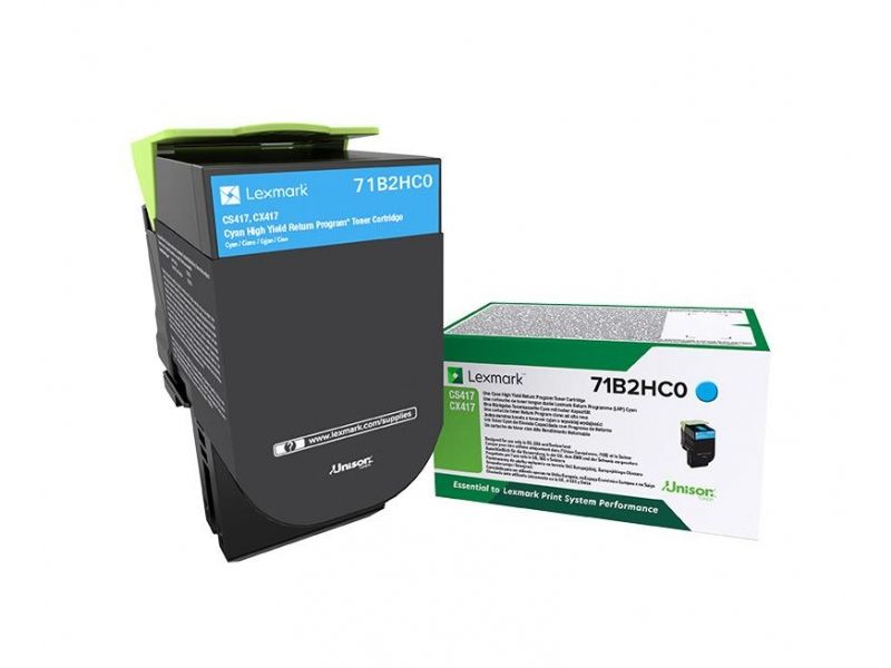 Lexmark 71b2hc0 Cartuccia Toner 1 Pz Originale Ciano